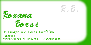 roxana borsi business card